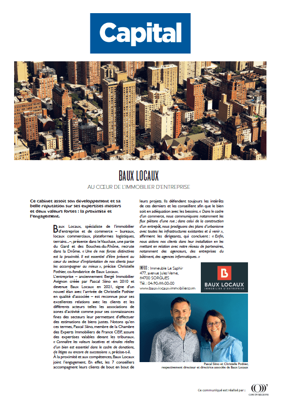 BAUX LOCAUX DANS CAPITAL !