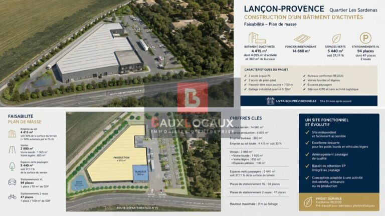 Entrepôt / Logistique & Locaux d'activité à vendre à Lancon Provence de 4415 m²