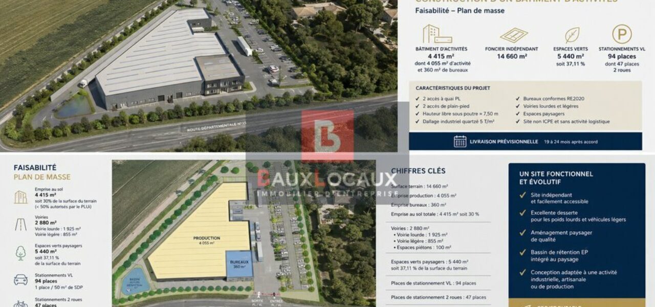 Entrepôt / Logistique & Locaux d'activité à vendre à Lancon Provence de 4415 m²