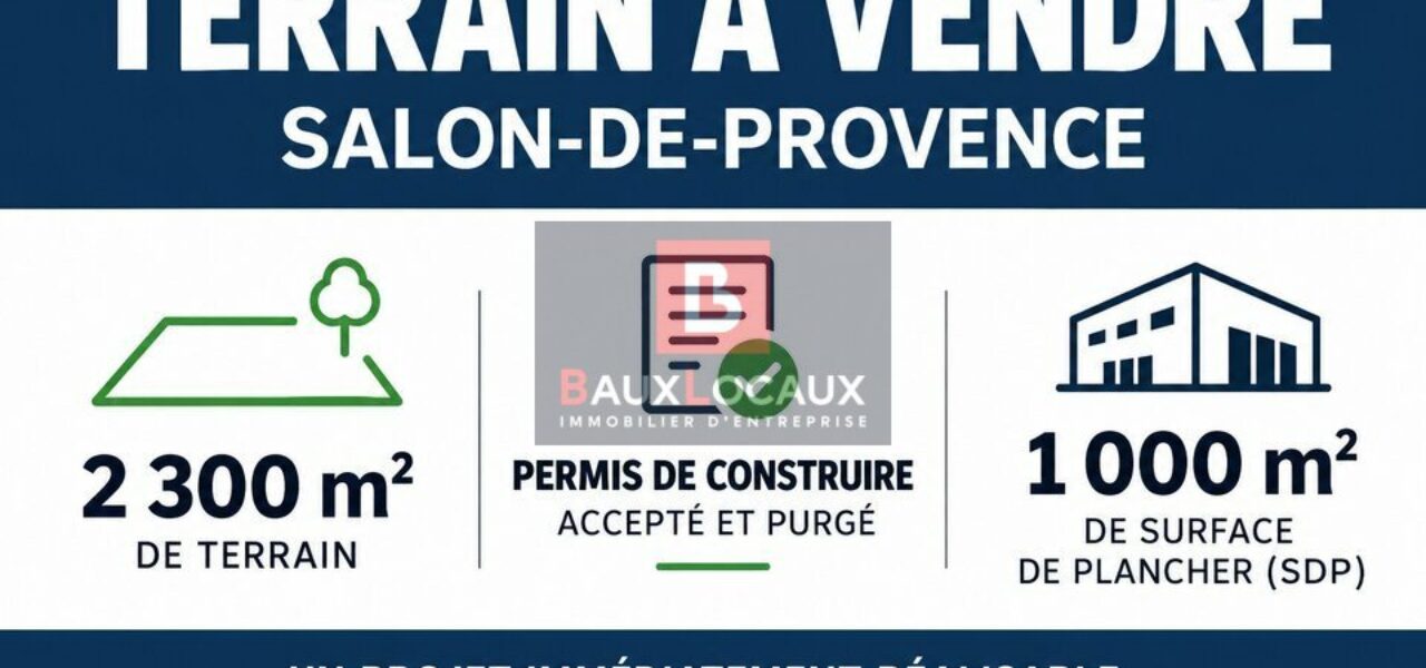 Terrains à vendre à Salon De Provence de 2300 m²